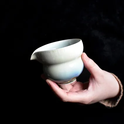  |窑变极光蓝釉葫芦茶具公道杯单个分茶器皿高端公杯分茶器